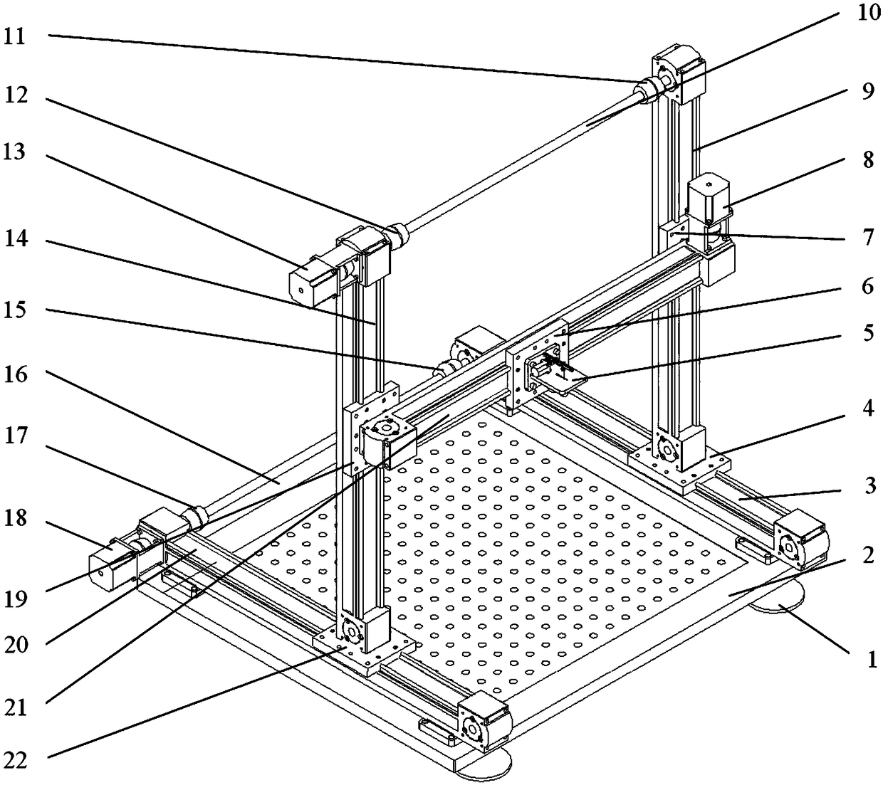 Steel-structure automatic-impact positioning and monitoring test platform based on optical fiber grating