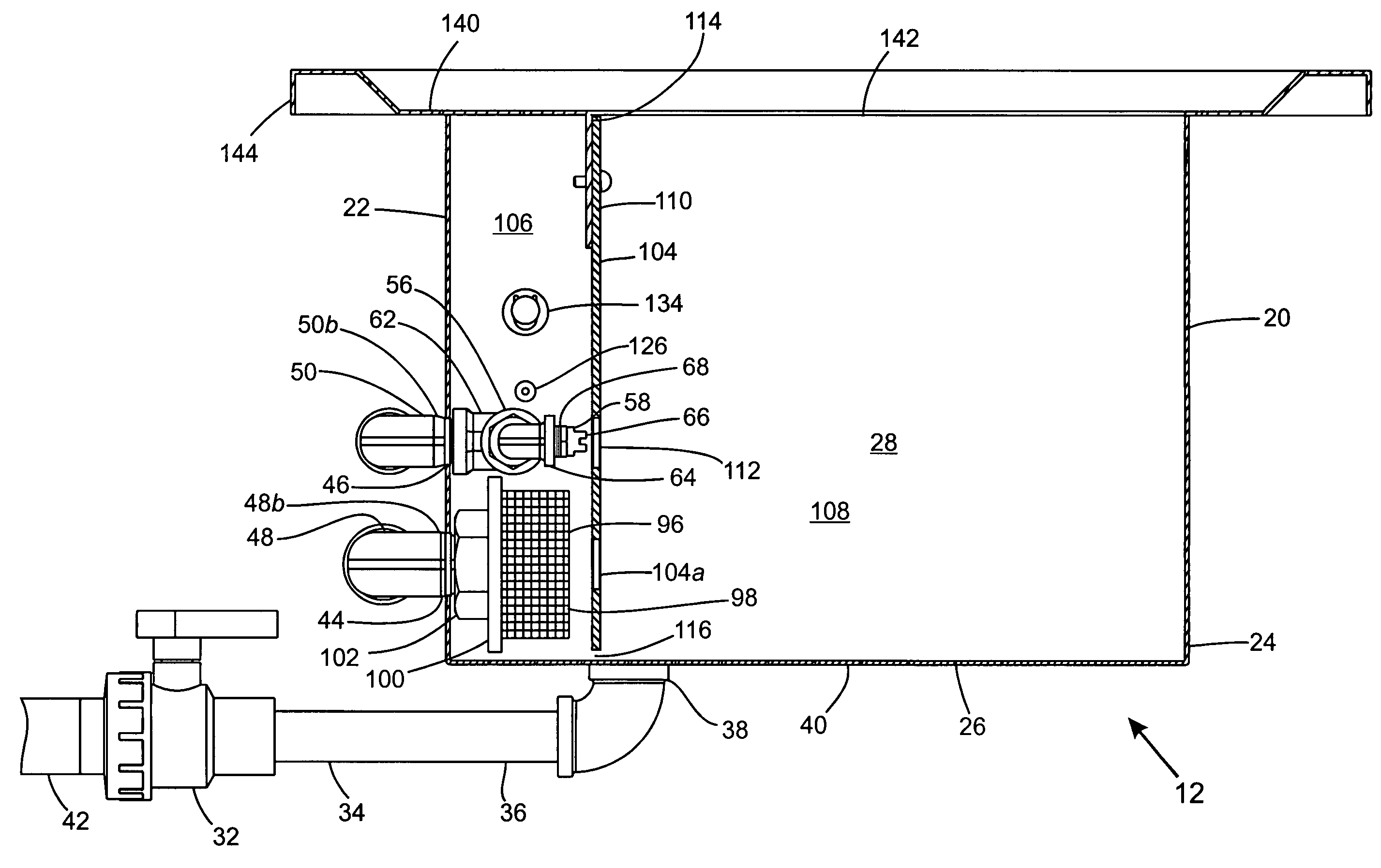 Apparatus and method of removing water soluble support material from a rapid prototype part