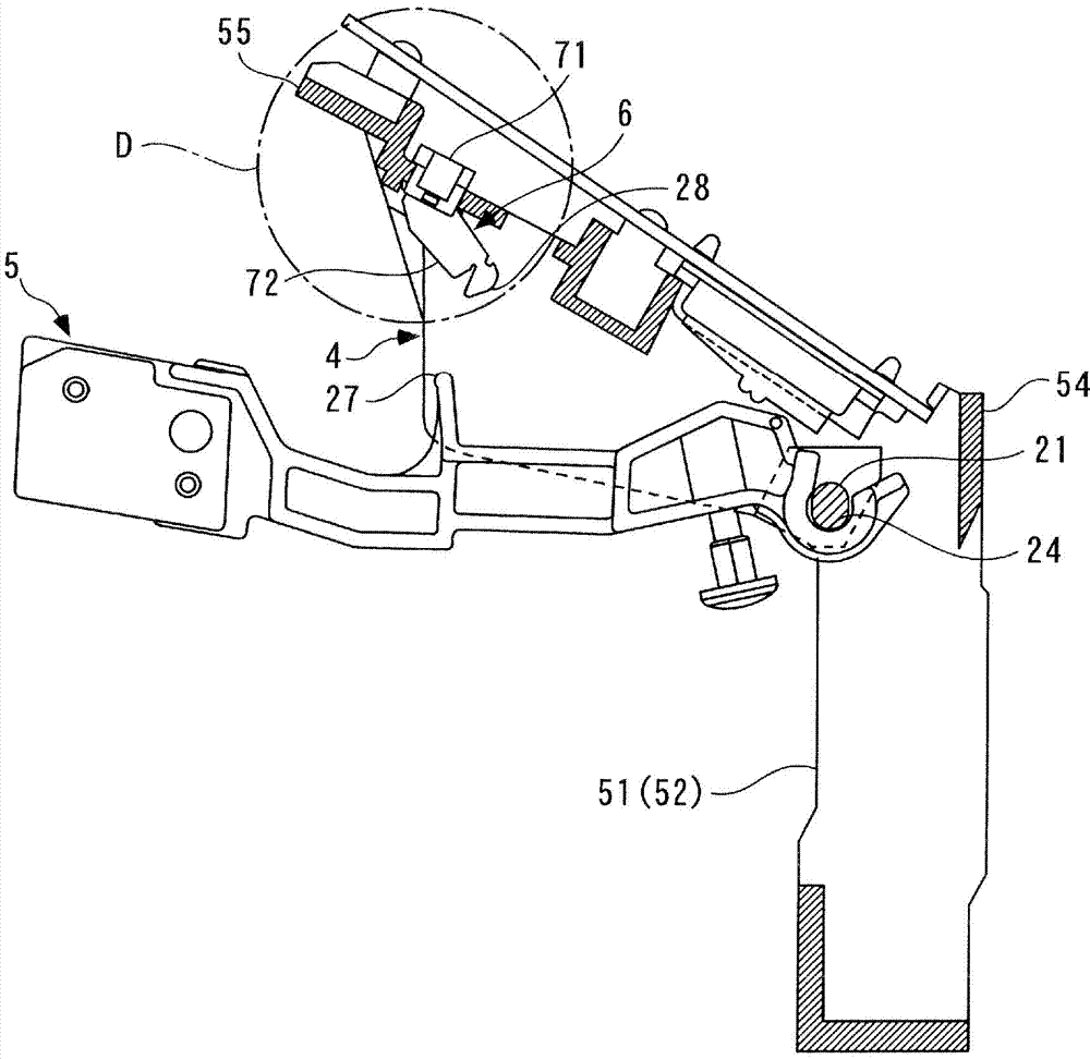 Keyboard device for electronic keyboard instrument and mounting structure of let-off imparting member for electronic keyboard instrument