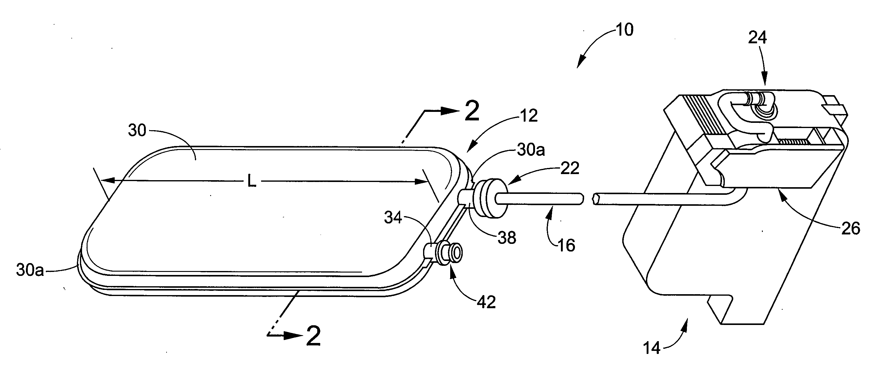 External ink supply bag and method of filling the same