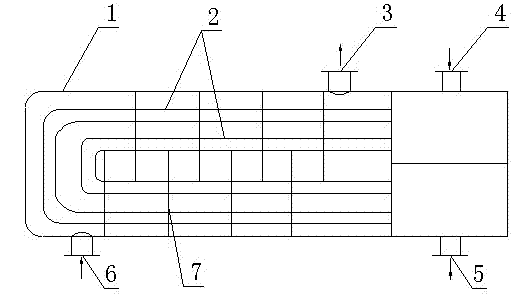 U-shaped pipe type heat exchanger