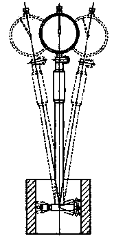 Double-marble balanced centering type internal dial gauge