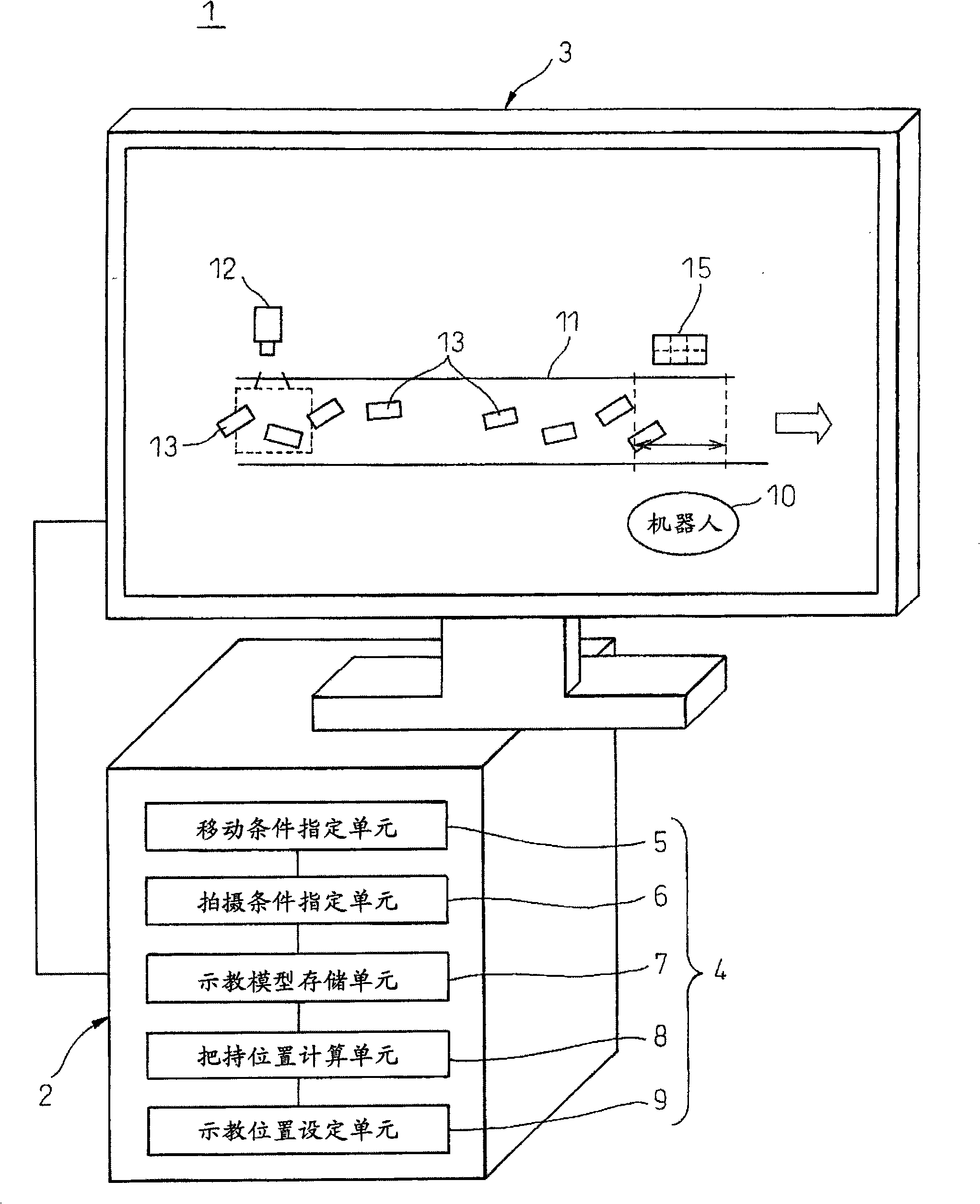 Robot simulation apparatus