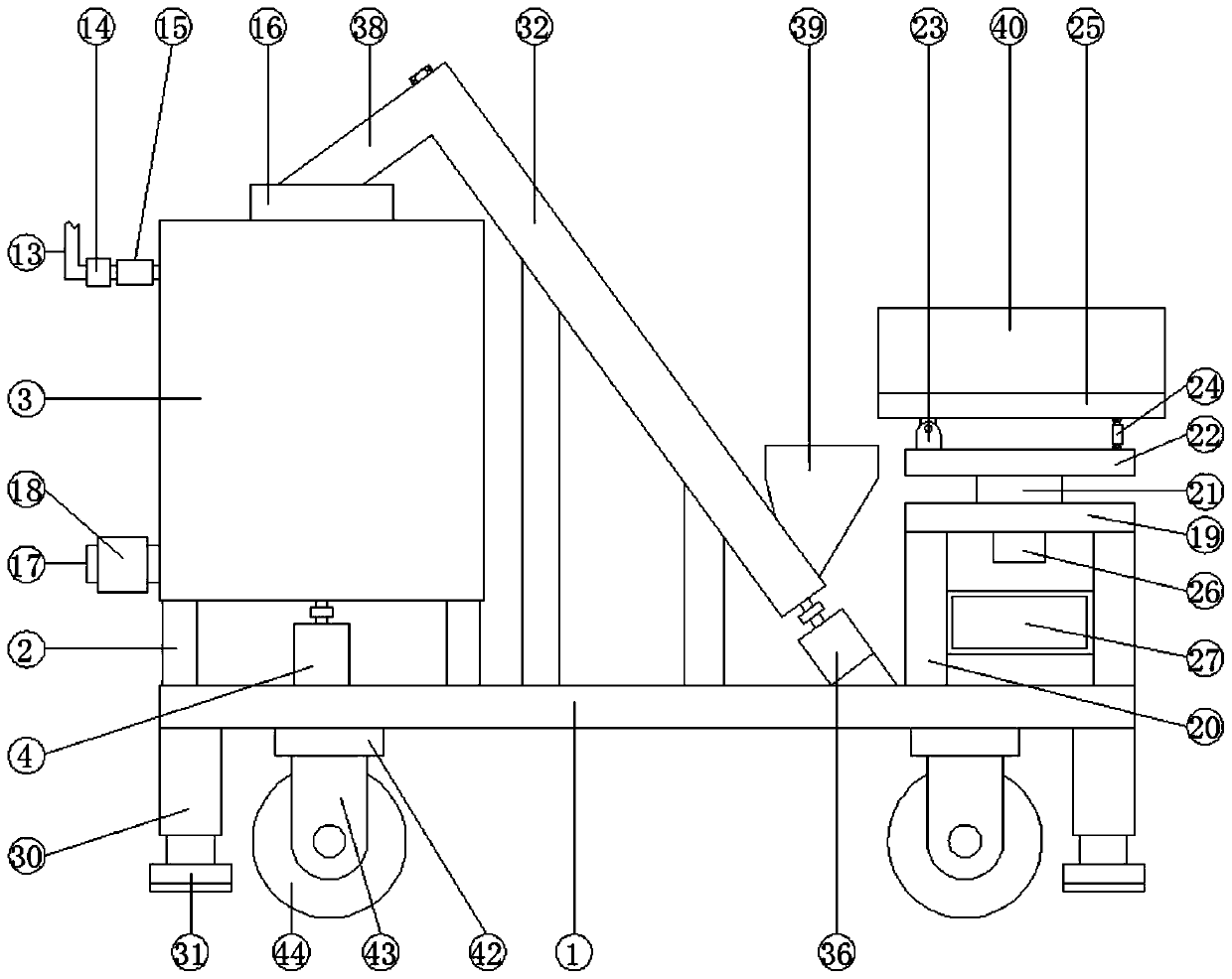 Concrete mixing plant for hydraulic engineering construction