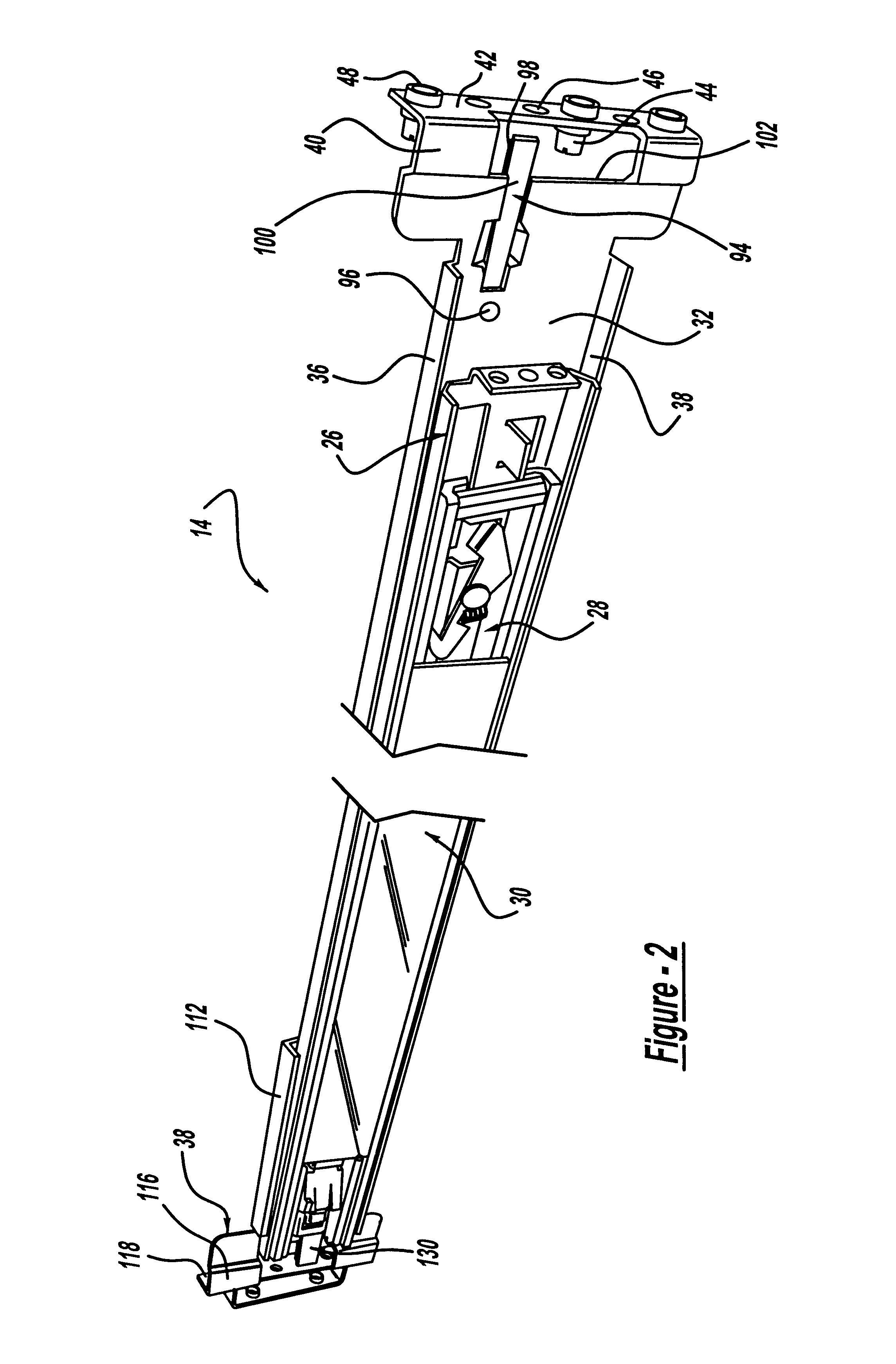 Dual flat springs for tool-less slide installation