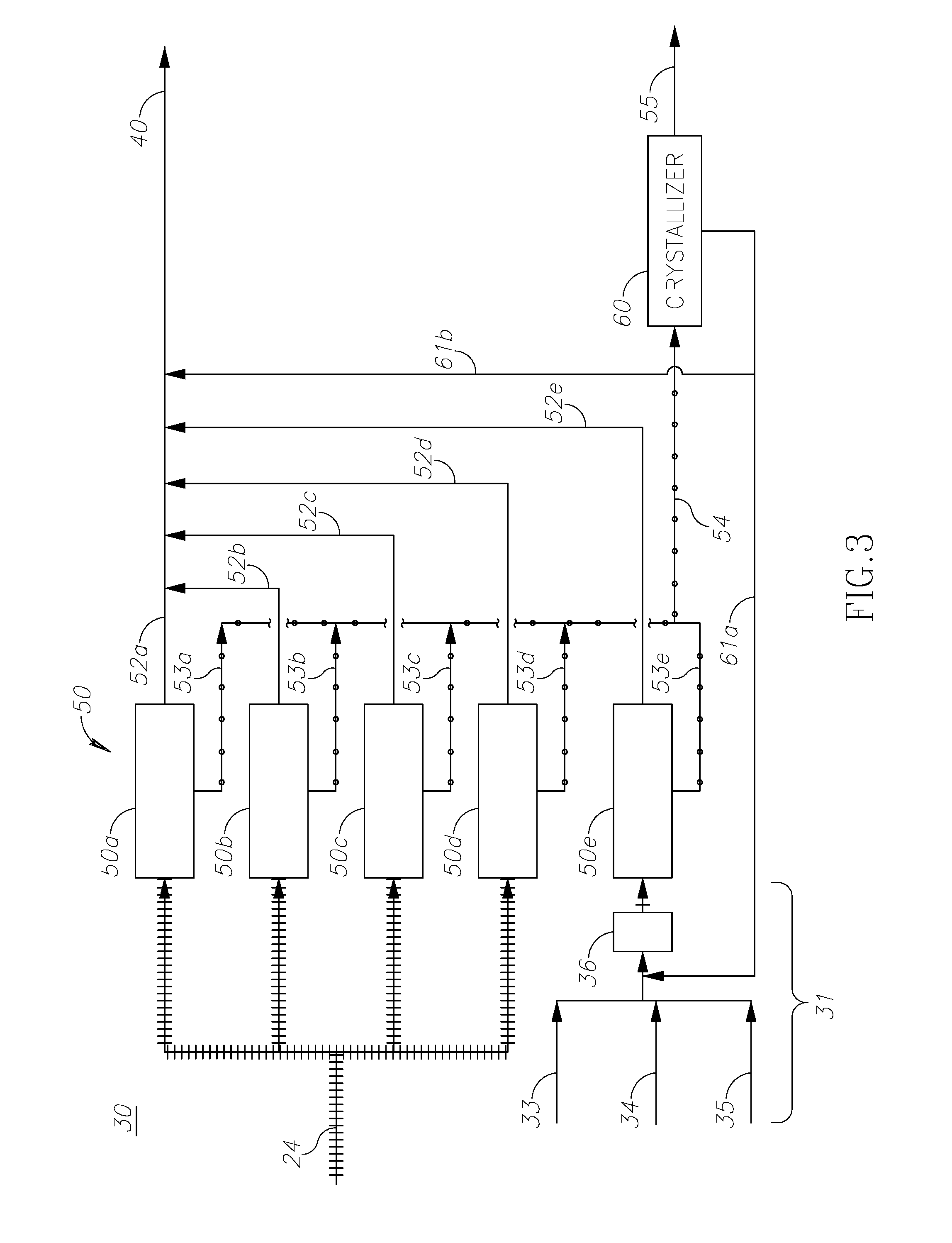 Evaporator array for a water treatment system