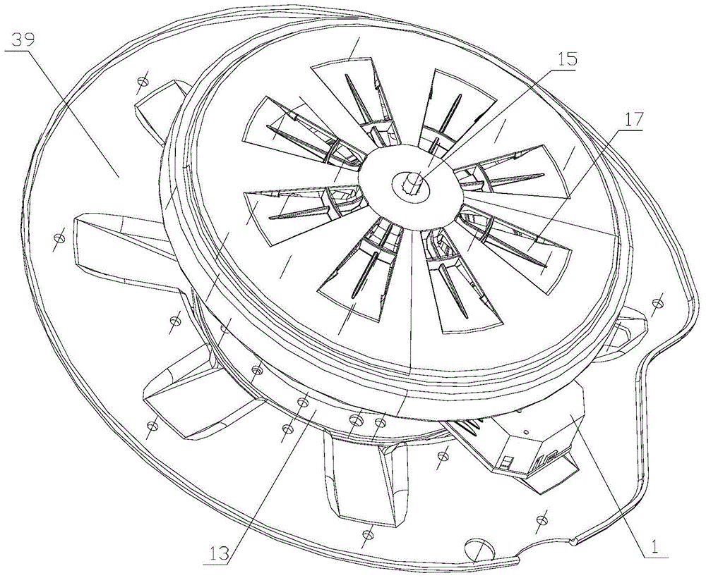 Clutch device of decelerating clutch and decelerating clutch