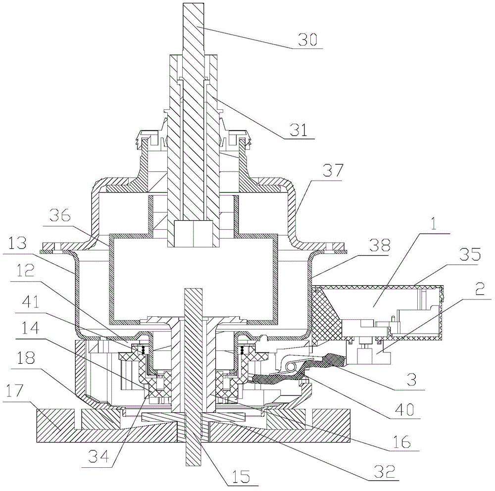 Clutch device of decelerating clutch and decelerating clutch