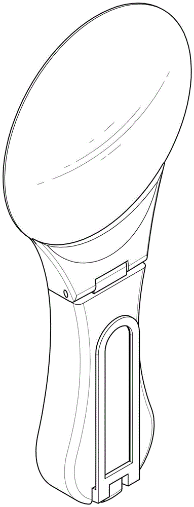 Foot adjustment and positioning structure of magnifying glass device