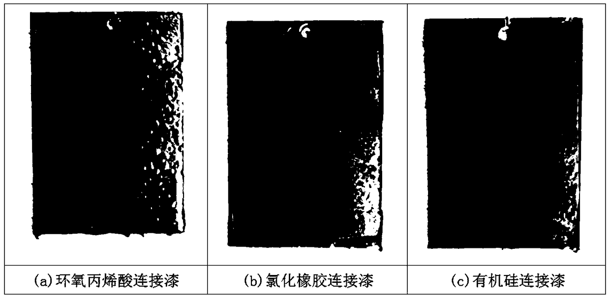 A two-component interfacially bonded silicone tie paint matching fouling-release antifouling paint