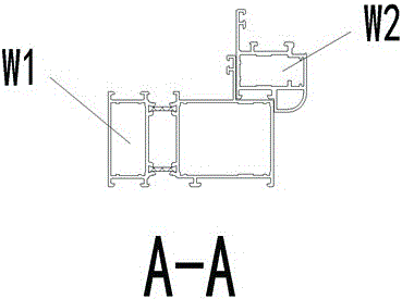 Circuitous water discharging structure of combined type door and window