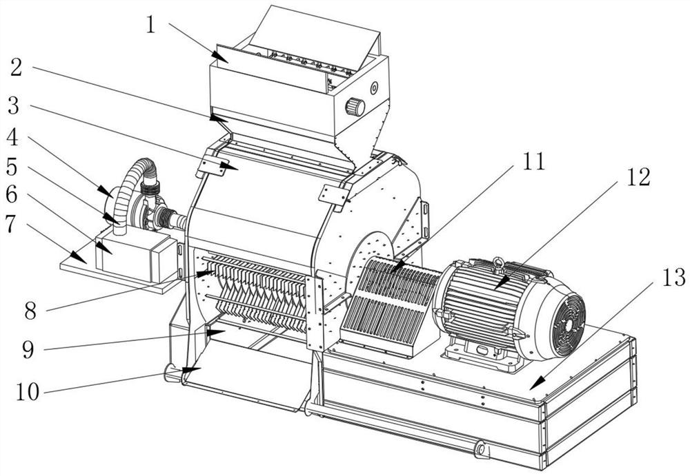 Compression cutting equipment for particle processing and working method thereof