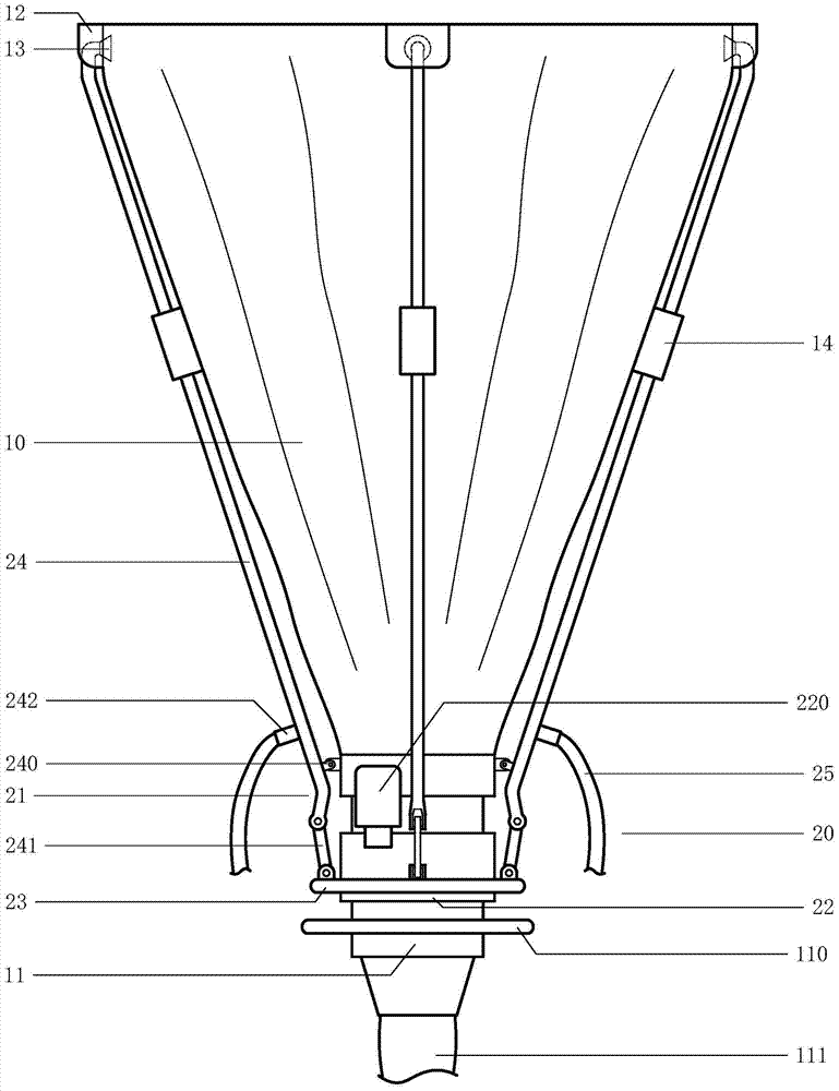 A kind of opening and closing vehicle-mounted hand washing device