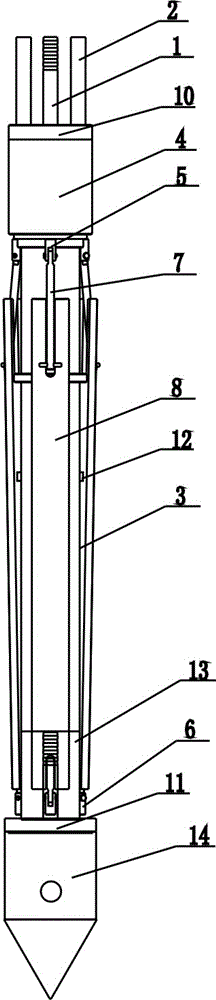 Tile leaf type expansion anchor rope/rod