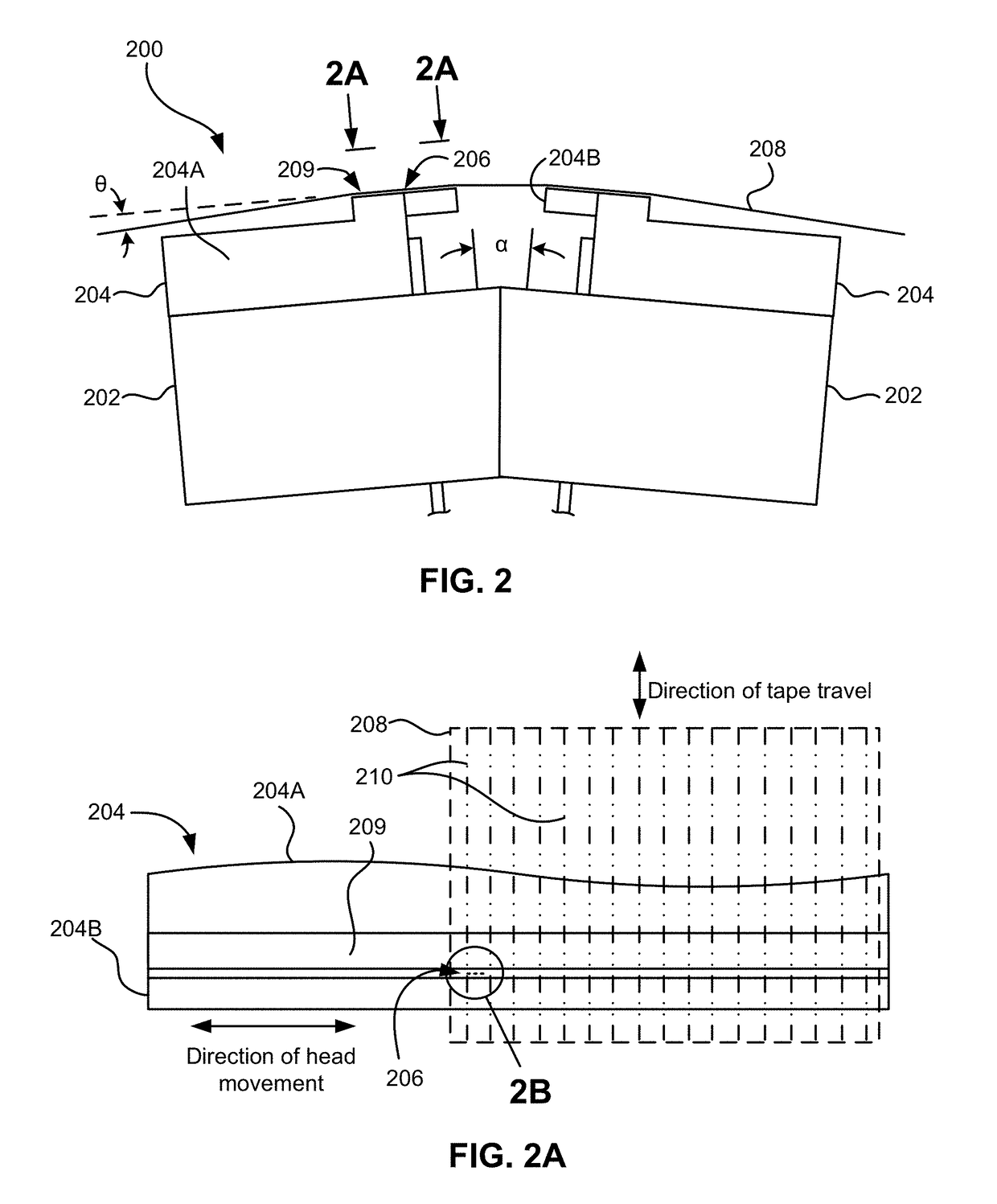 Magnetic recording head having longitudinally spaced offset arrays