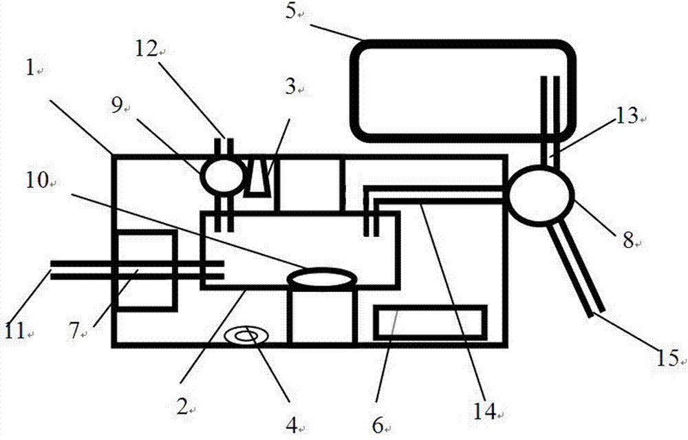 Water body nitrobenzene content measuring device and measuring method