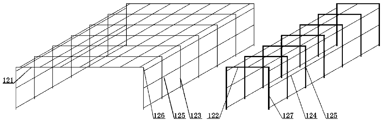 Steel mesh hollow component with supporting points