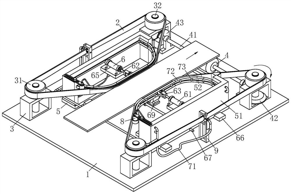 Grinding belt type strip steel side edge burr removing device