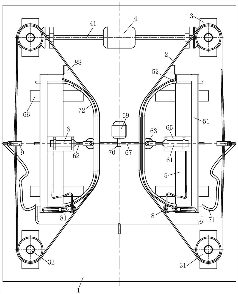 Grinding belt type strip steel side edge burr removing device