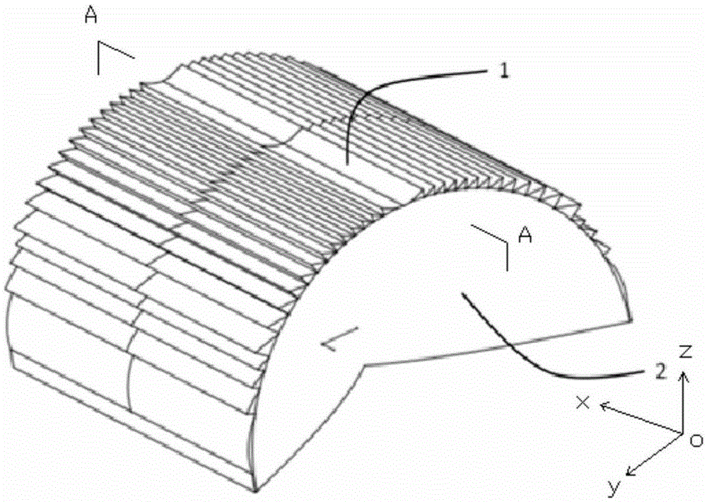 Lighting system based on strip-shaped faculae