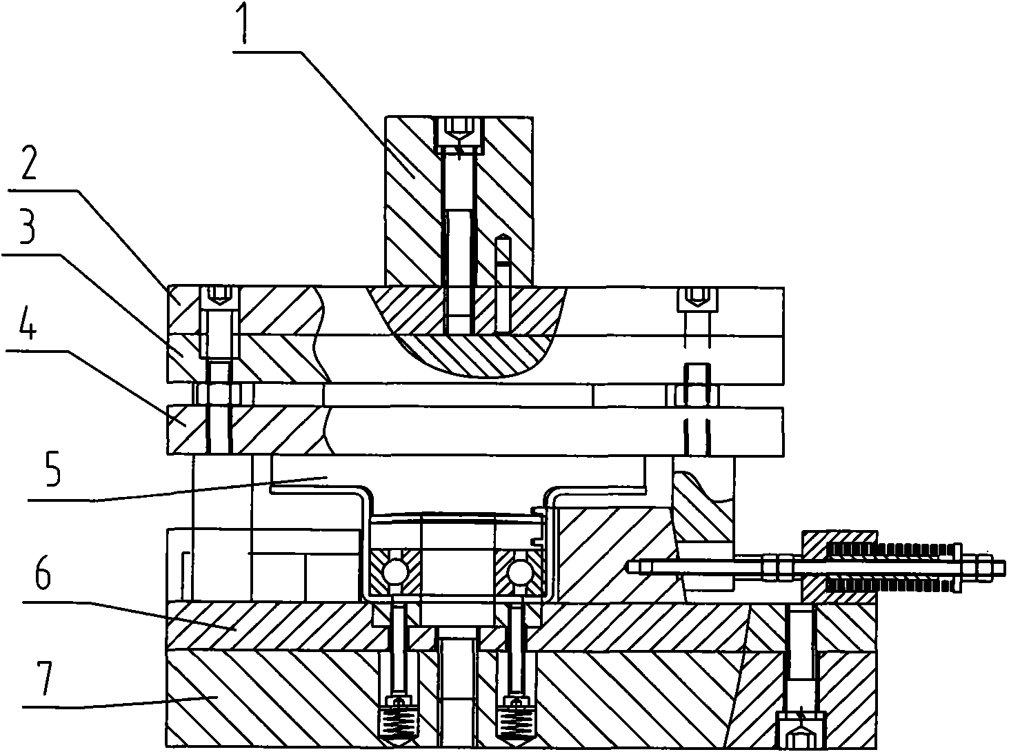 Device for positing bearing in twelve-point pressing bearing seat