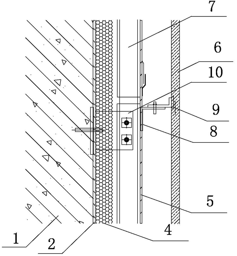 Dew formation-preventing building envelope structure for different thermal areas