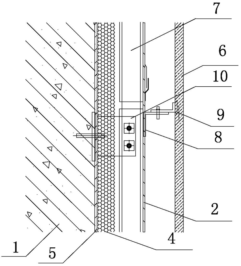 Dew formation-preventing building envelope structure for different thermal areas