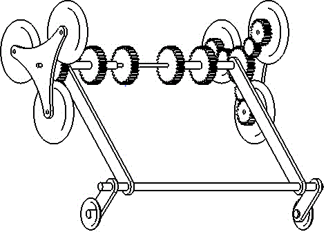 Novel electric stair climbing wheelchair chassis and design method thereof