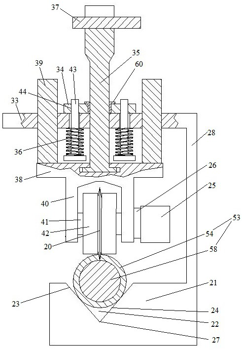 Manpower-driven single-cutter cutting type wire stripping device