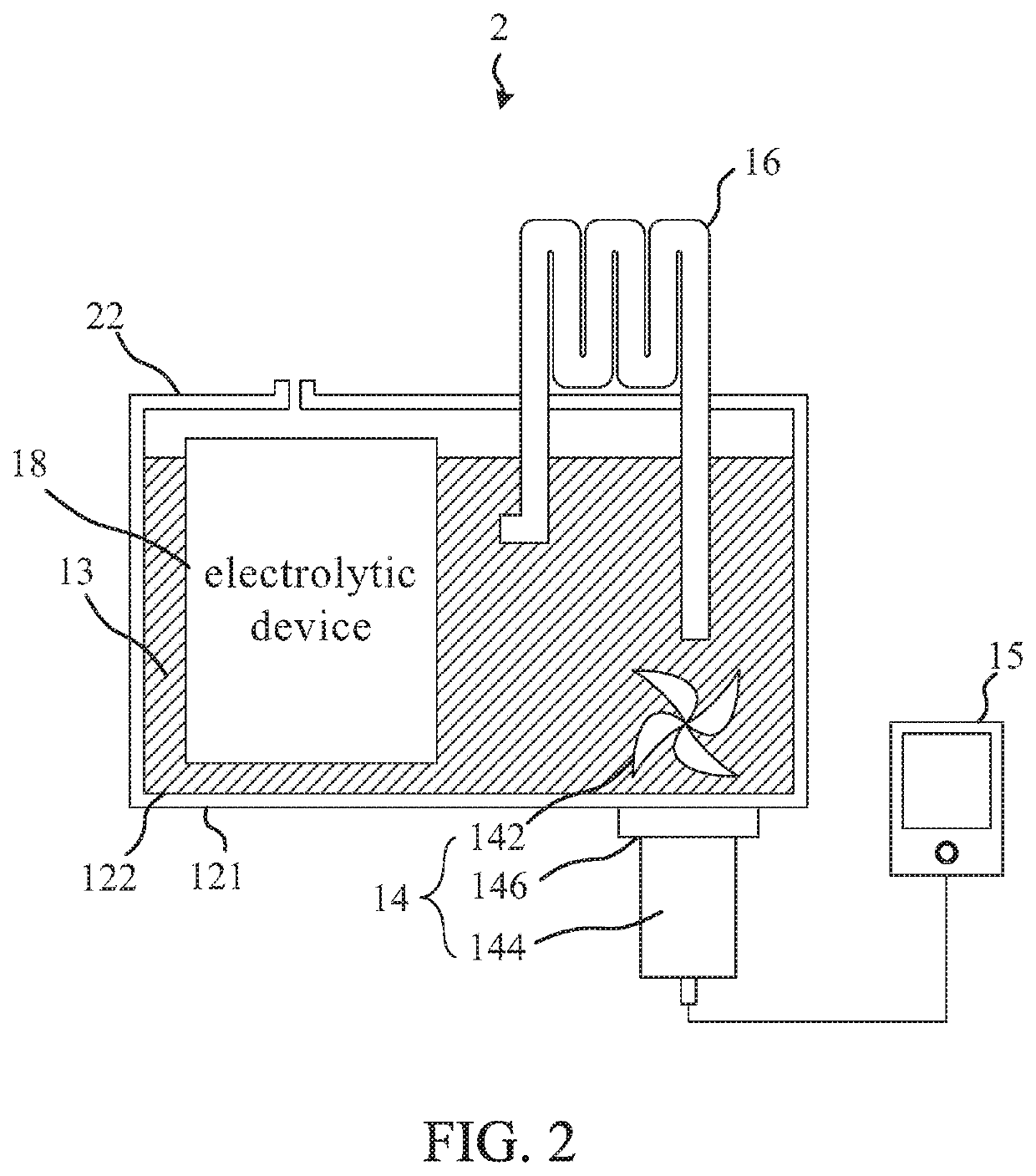 Gas generating apparatus with separated water pump