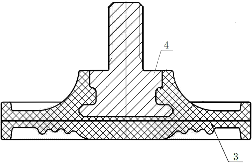 Automobile diesel pump tail gas treatment pump diaphragm and vulcanization forming mold and manufacturing method thereof