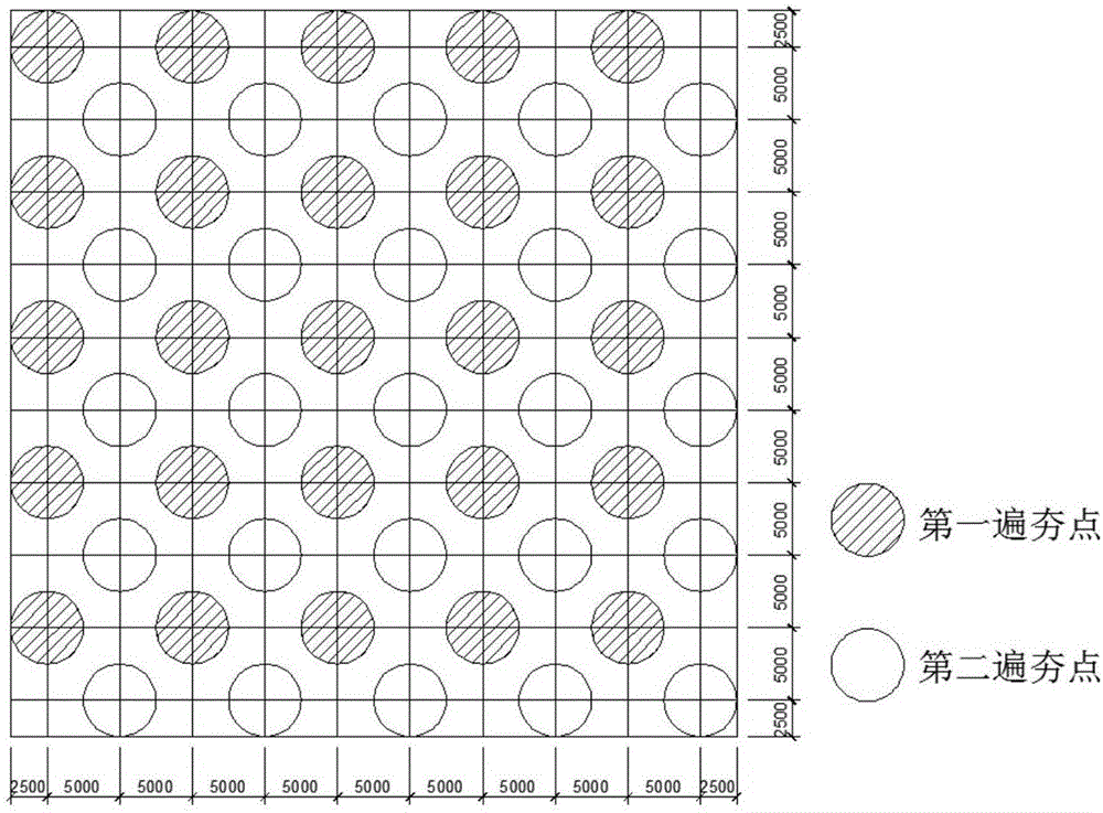 Dynamic compaction reinforcing method for improving stability of cast-in-place pile collapse hole