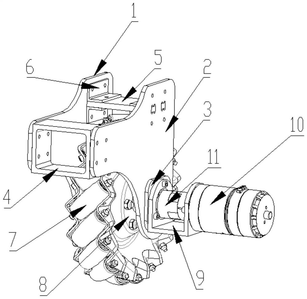 Driving device based on Mecanum wheels