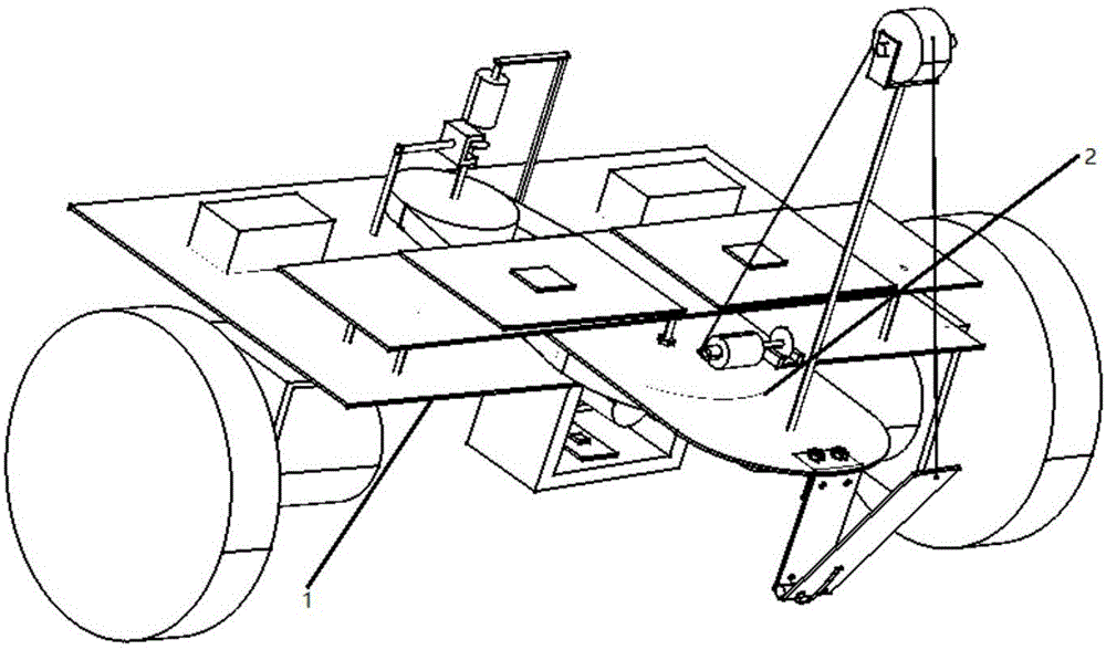 Two-wheeled balance car with bionic tail structure