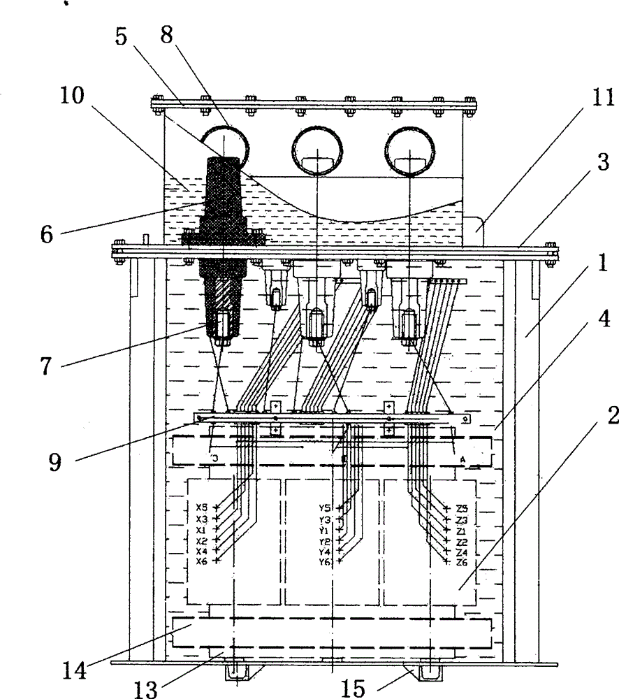 Dual-seal chamber liquid state waterproof buried type energy saving transformer