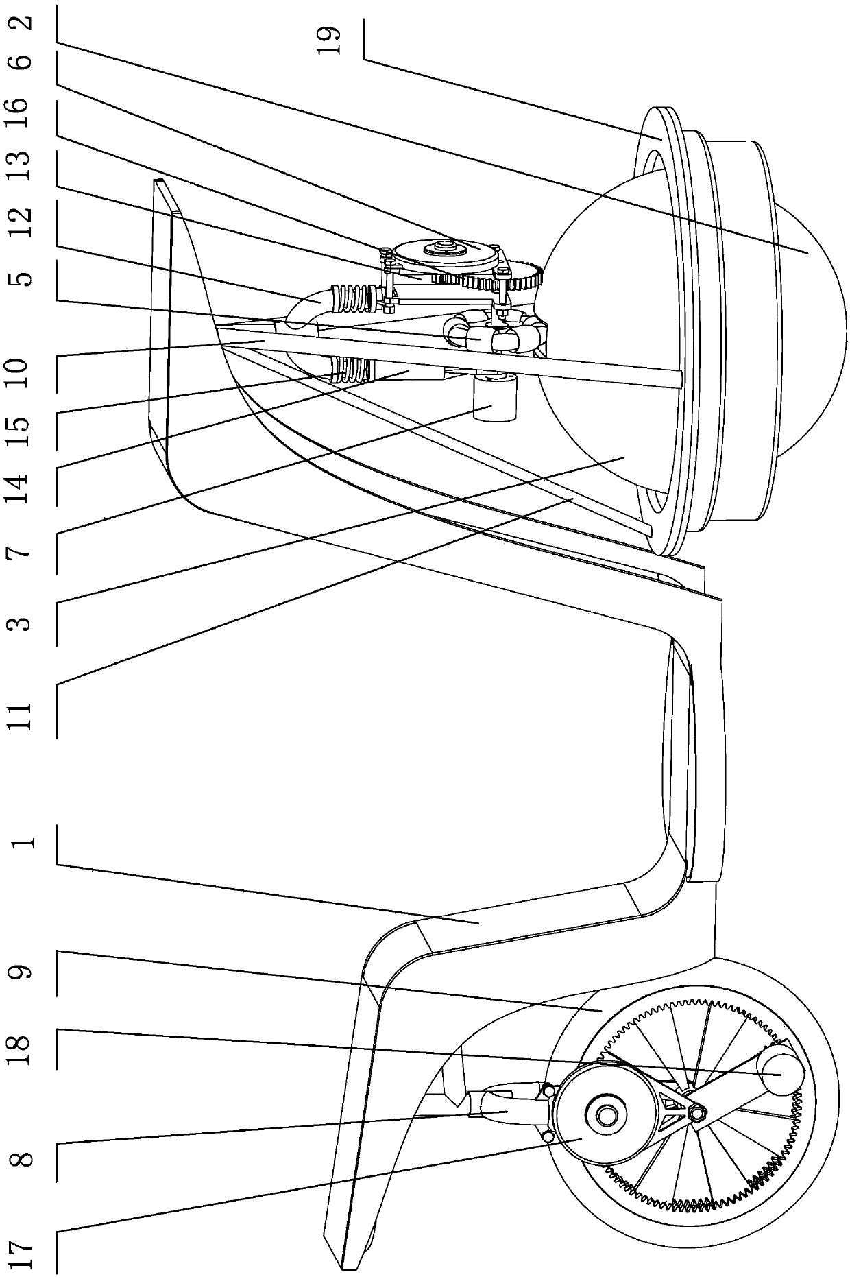 Ball-wheel steering handlebar-free self-balancing bike