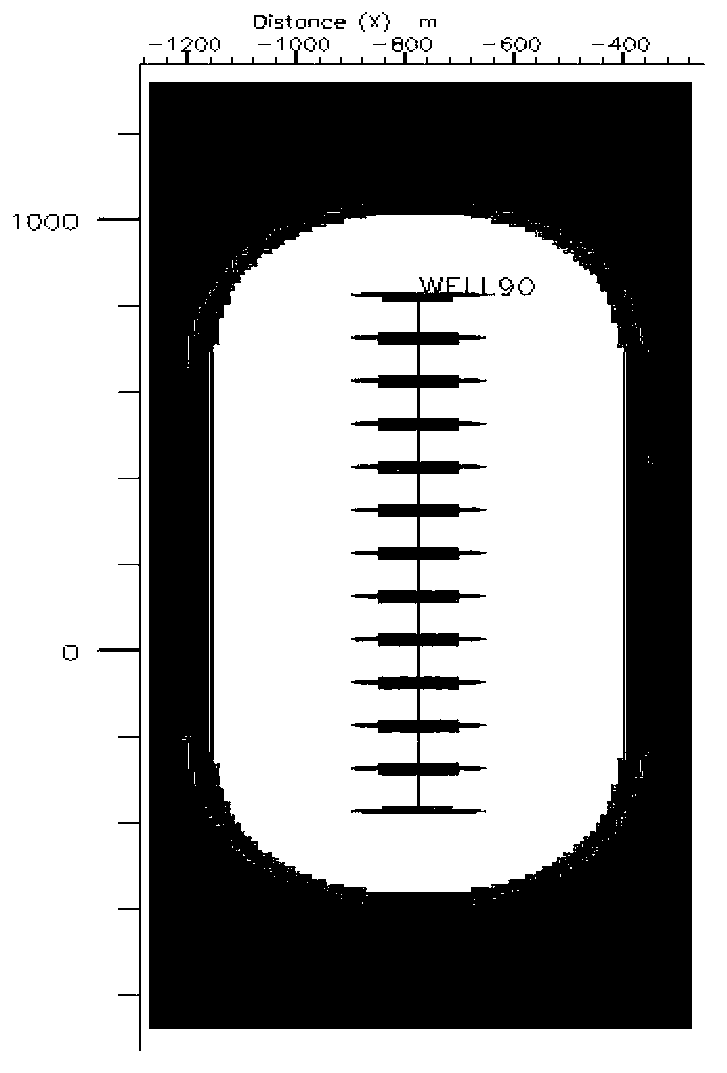 Fracturing fracture geological design method of horizontal well of dense gas field