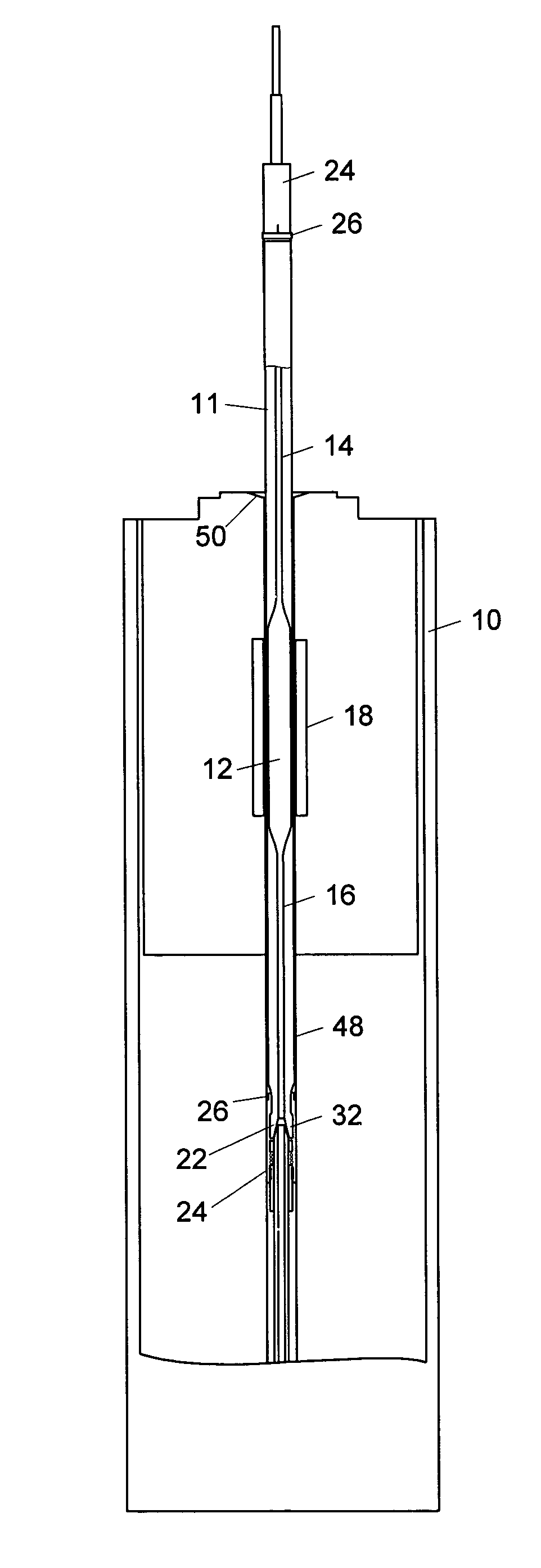 NMR spectrometer with flowthrough sample container