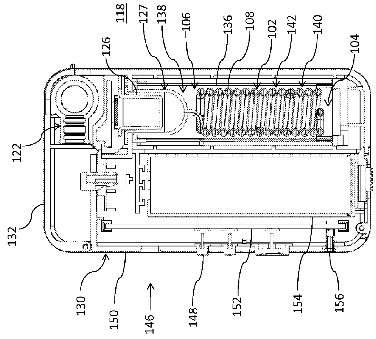 Thermally efficient portable vaporizer heating assembly