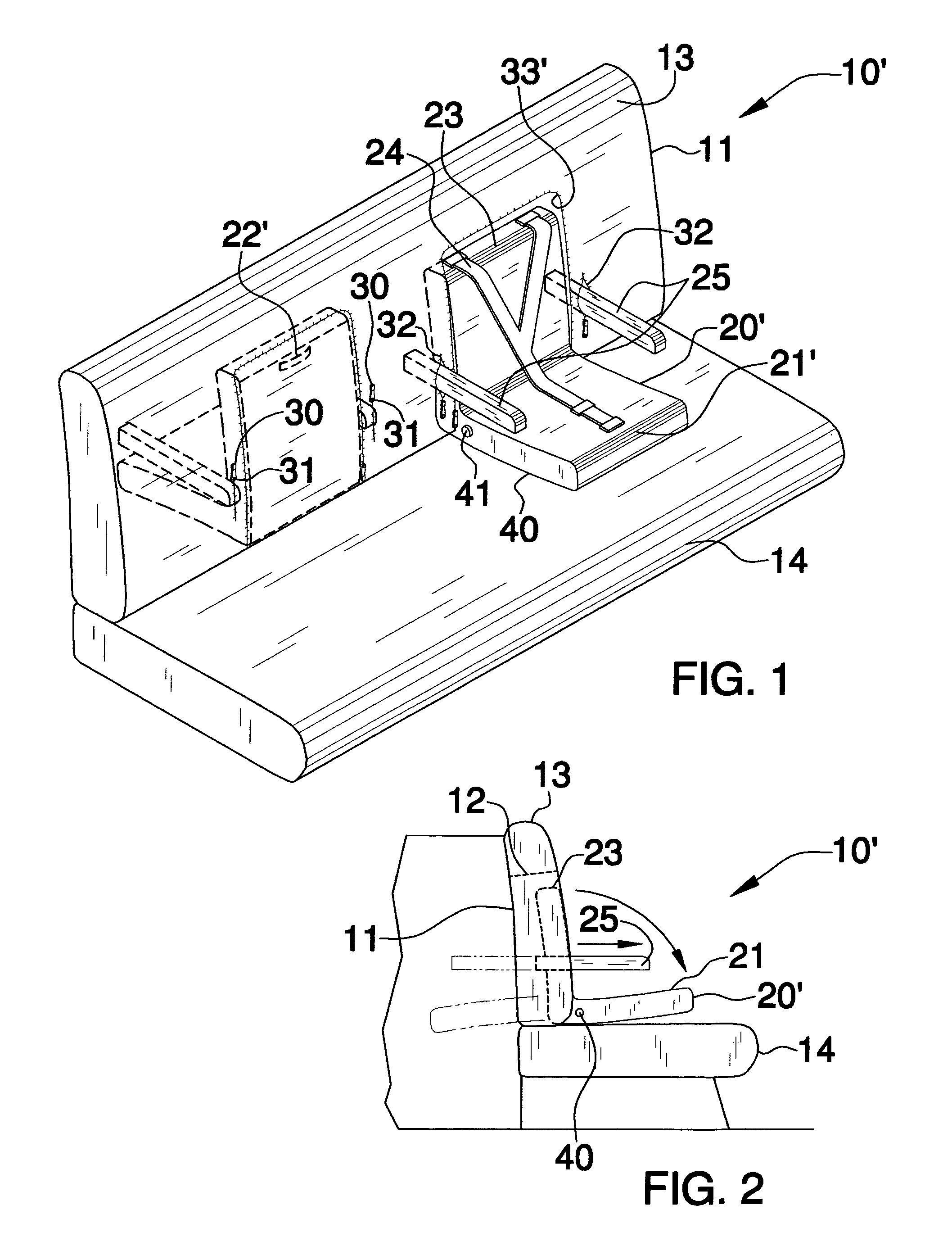 Child-restraining vehicle seat