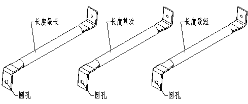 An anti-error device for filter triangular bracket packaging