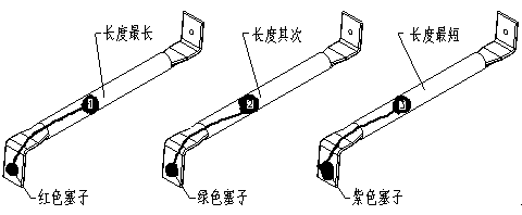 An anti-error device for filter triangular bracket packaging