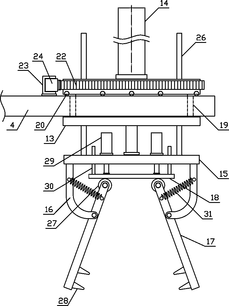 Flax roll transferring and end cropping mechanism