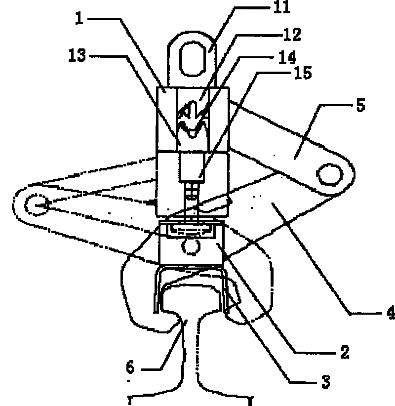 Mechanical type automatic rail gripping apparatus