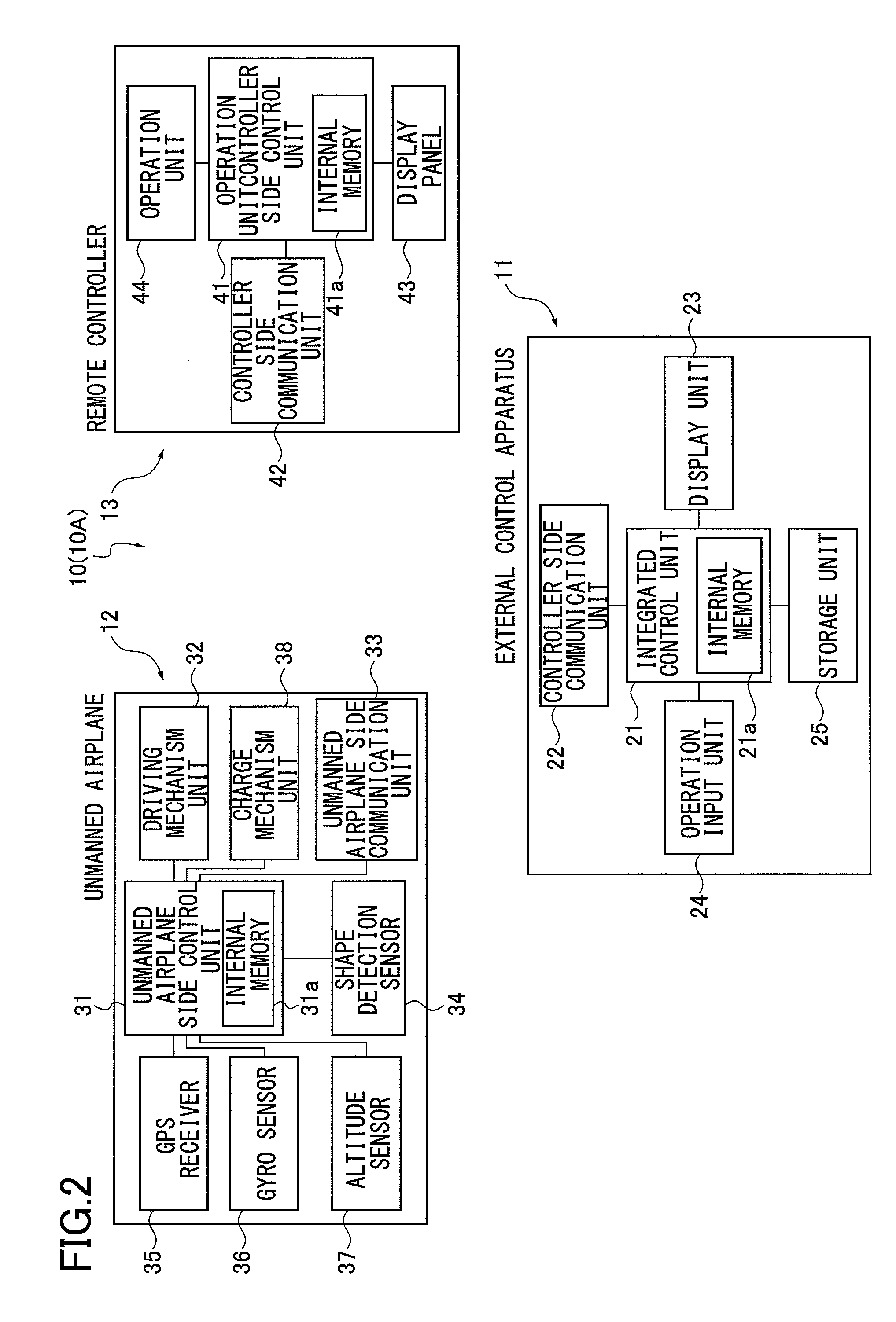 Wide area sensing system, in-flight detection method, and non-transitory computer readable medium storing program of wide area sensing system