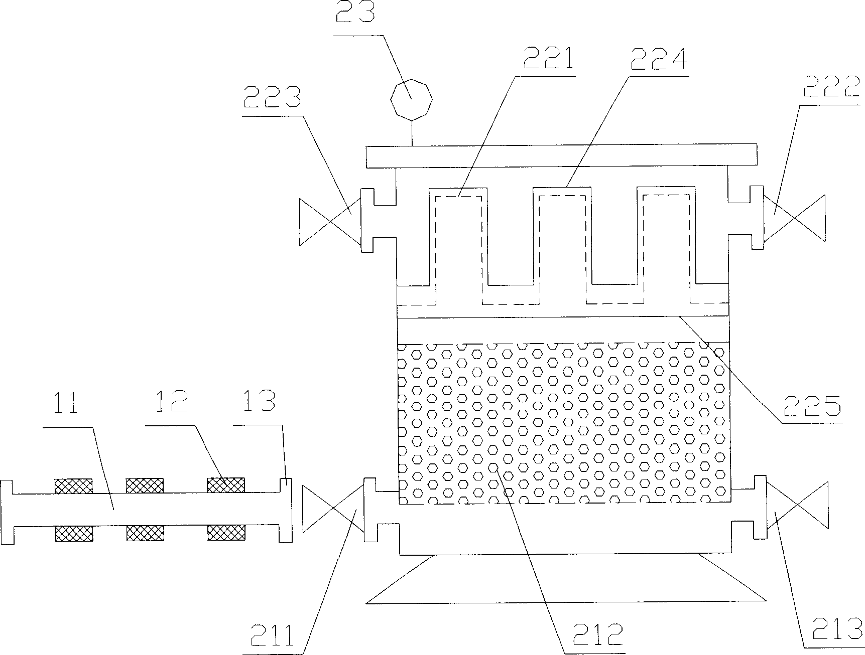 Waste water purifying method and its magnetic puddler integrated device