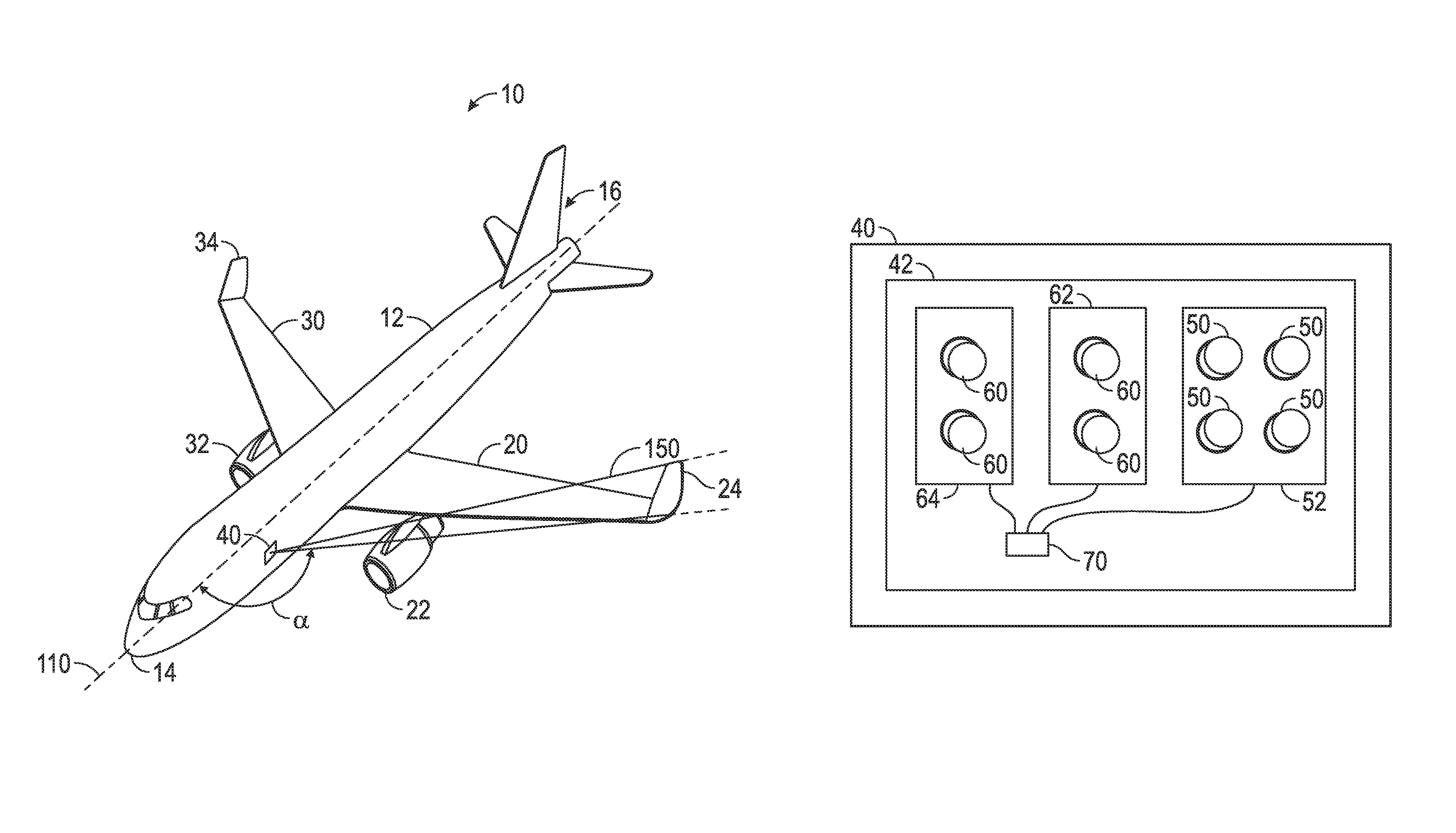 Combined wing scan and winglet illumination light unit and aircraft having winglet illumination