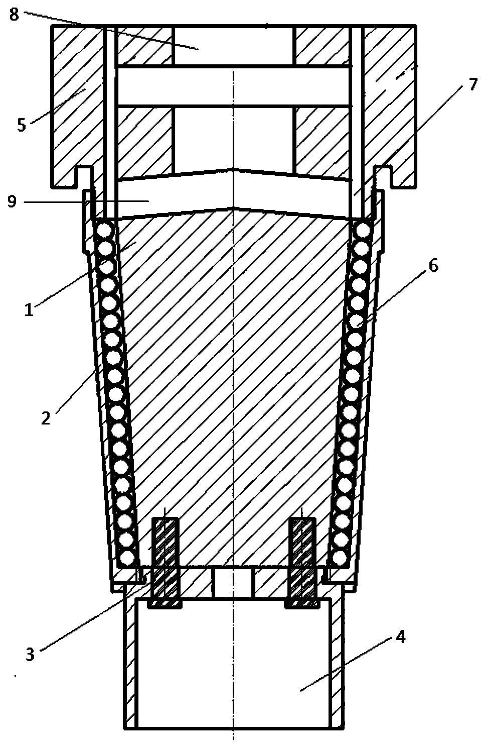 Glue-injecting bonding method for fragments and small-scale projectile