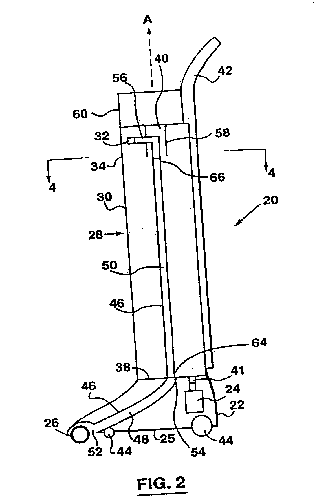 Air flow passage for a vacuum cleaner