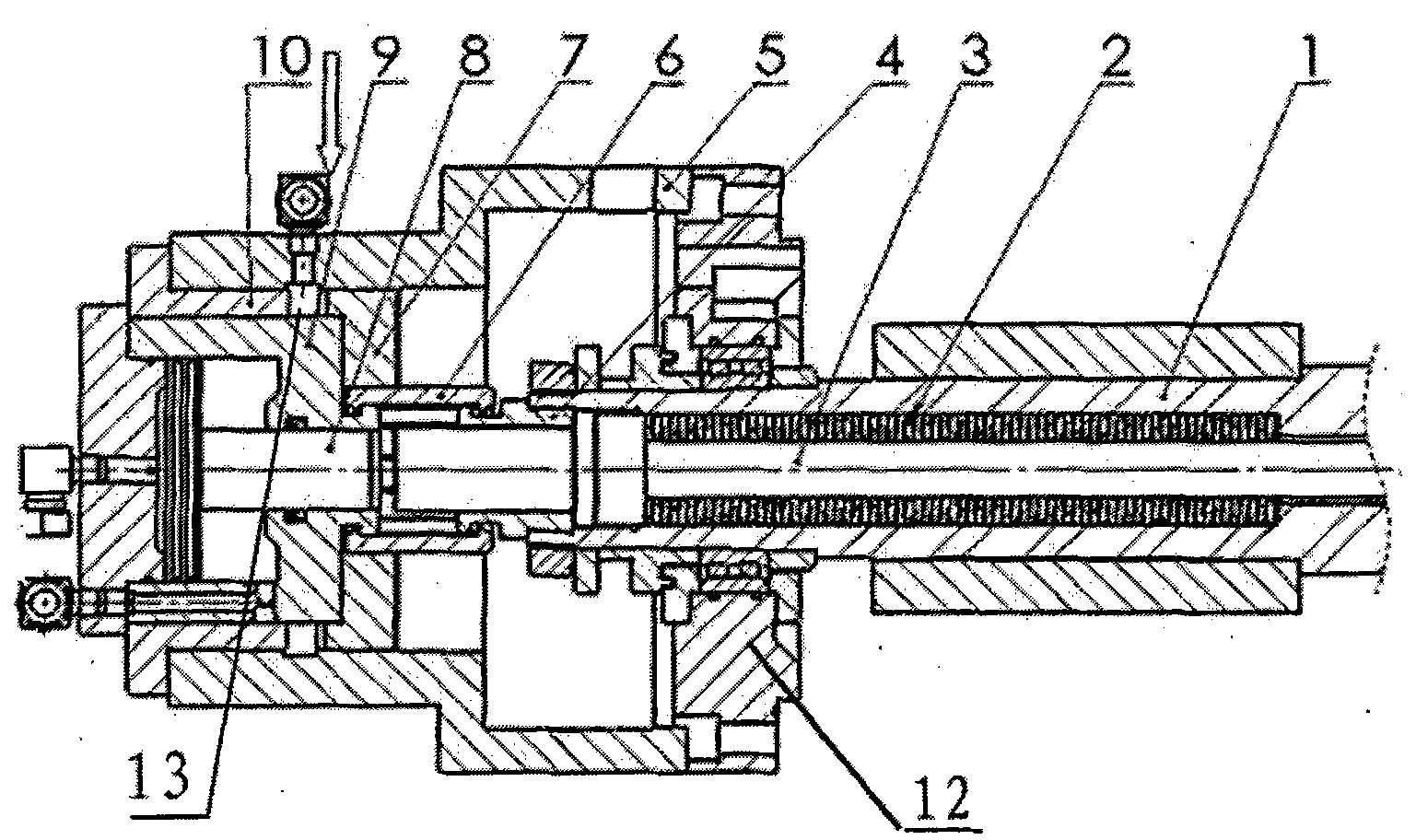 Power device for automatic chuck of lathe